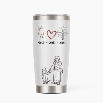 Peace Love Jesus Christian 20OZ Tumbler