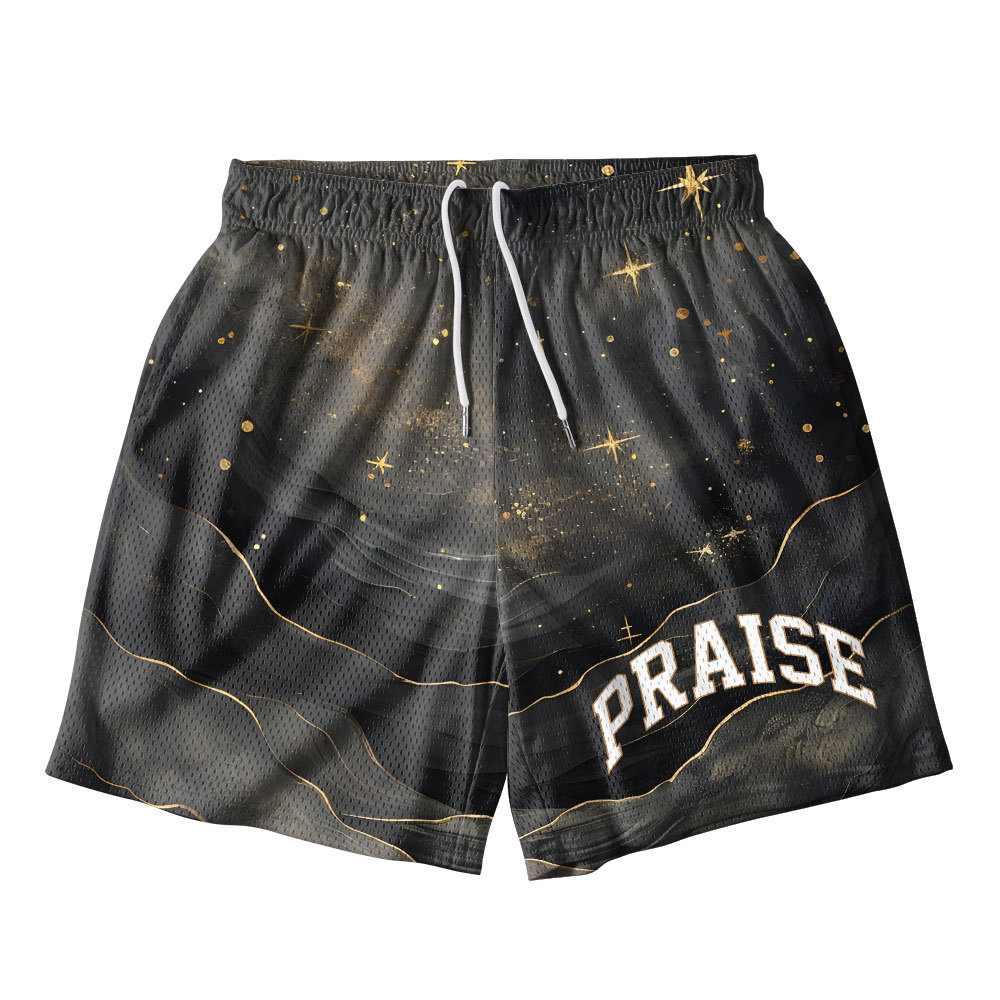 The Light Of Praise Christian Mesh Shorts