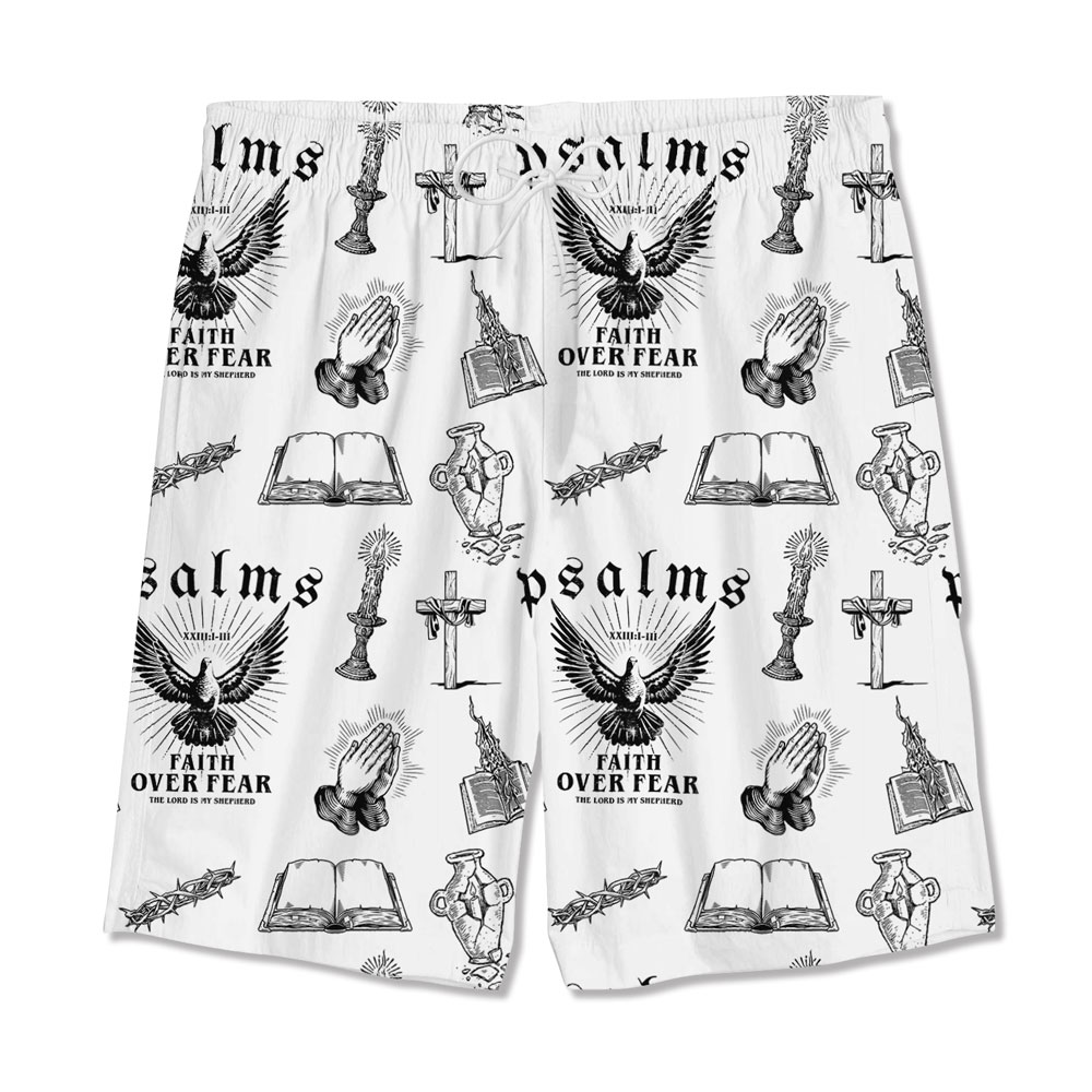 Faith Over Fear White Christian Hawaiian Shirt