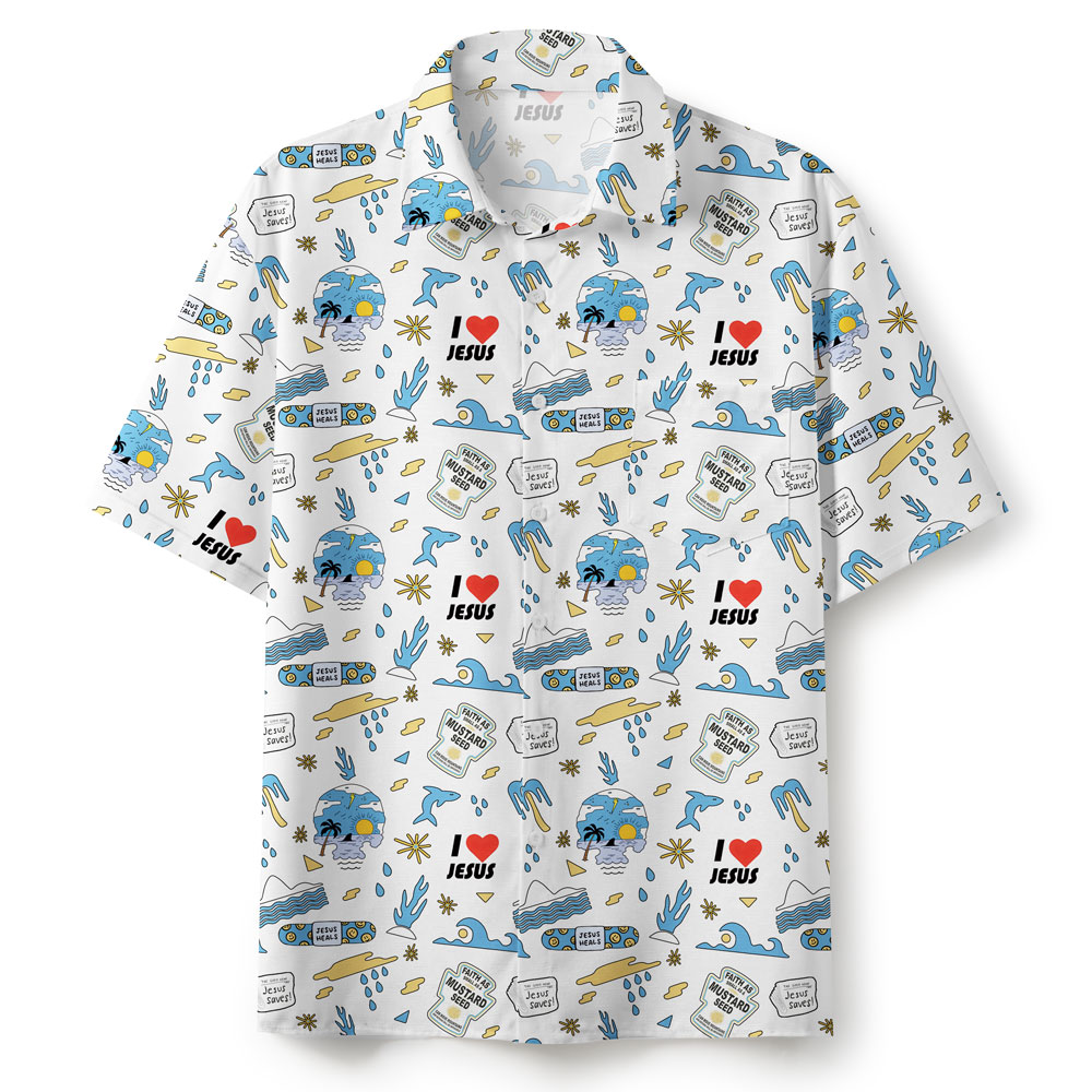  Faith As Small As A Mustard Seed White Christian Hawaiian Shirt