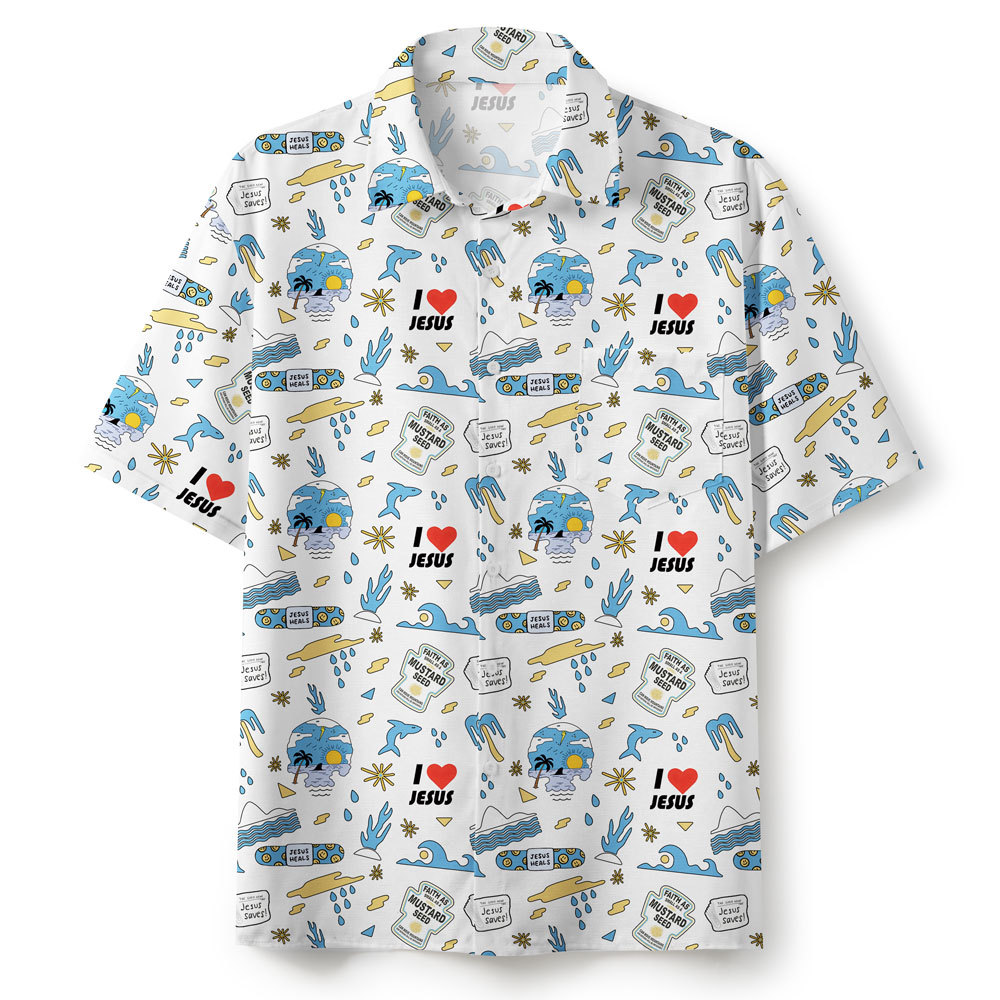  Faith As Small As A Mustard Seed White Christian Hawaiian Shirt