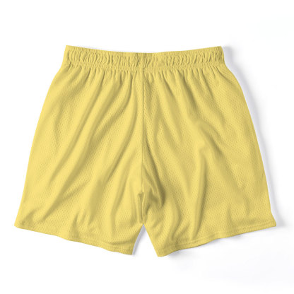 Jesus Rocks Yellow Christian Mesh Shorts