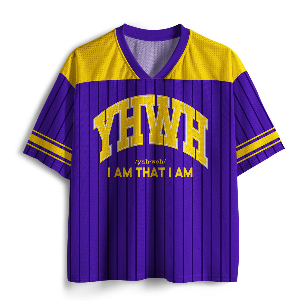 YHWH Christian Purple Mesh Jersey