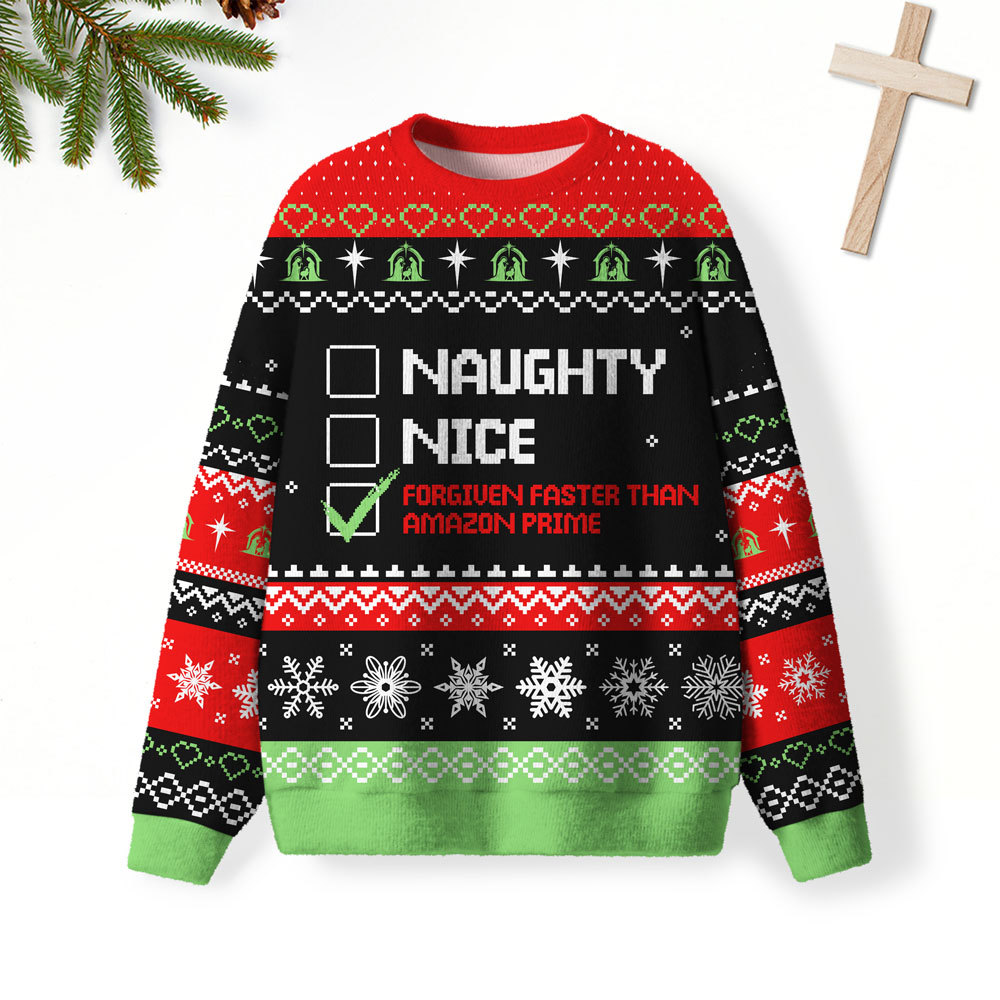 Naughty Nice Christian Lightweight Sweater