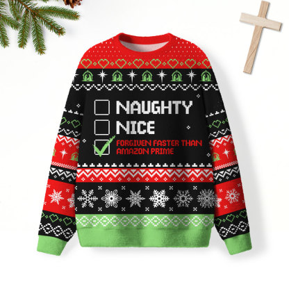 Naughty Nice Christian Lightweight Sweater