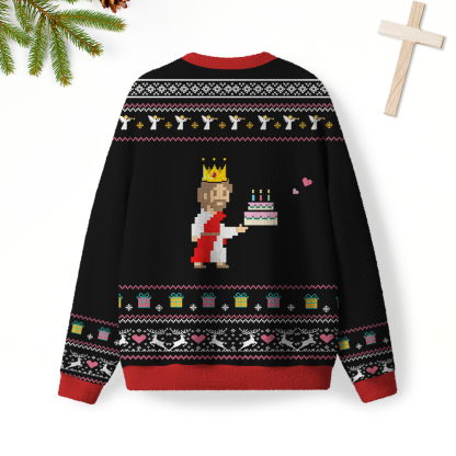 Go Jesus It's Your Birthday  Furry Christian Lightweight Sweater