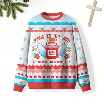 Jesus Is My Jam Furry Christian Lightweight Sweater