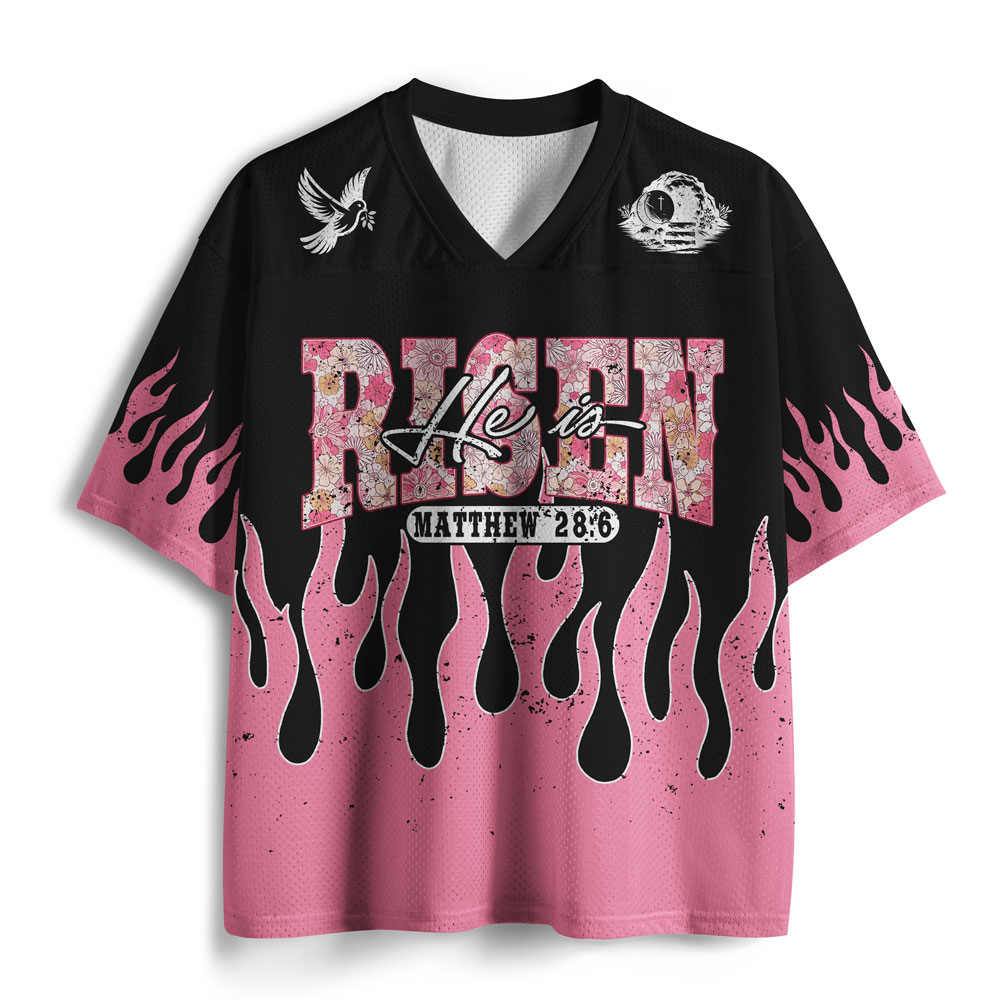  He Is Risen Christian Mesh Jersey