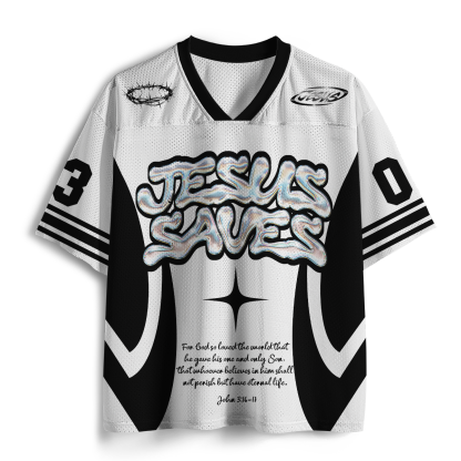 Jesus Saves Christian Mesh Jersey
