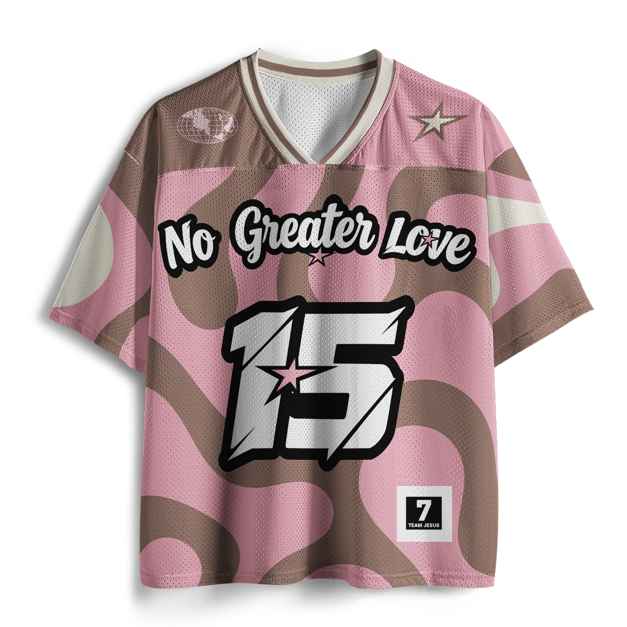 No Greater Love Christian Navy Mesh Jersey
