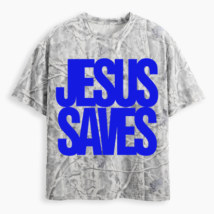 Jesus Saves Christian Camo T-Shirt
