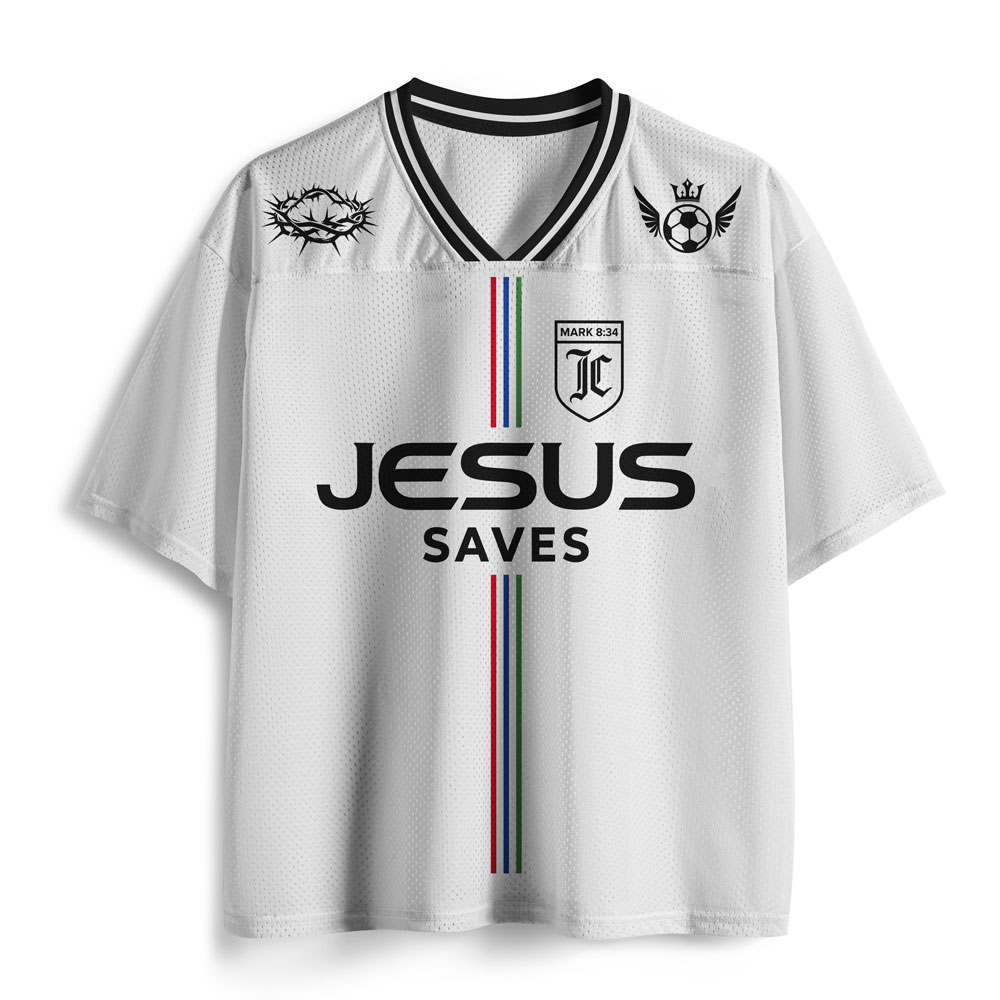 Jesus Saves Christian Mesh Jersey  