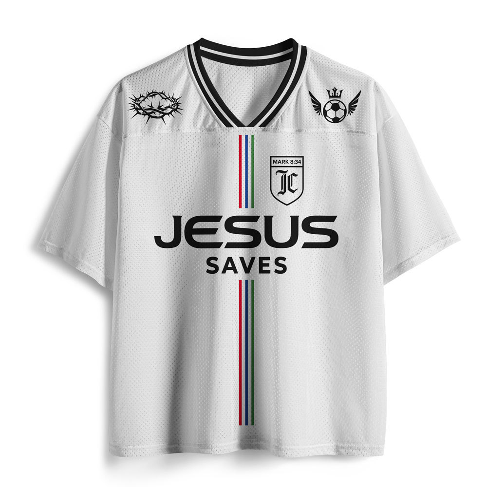 Jesus Saves Christian Mesh Jersey  