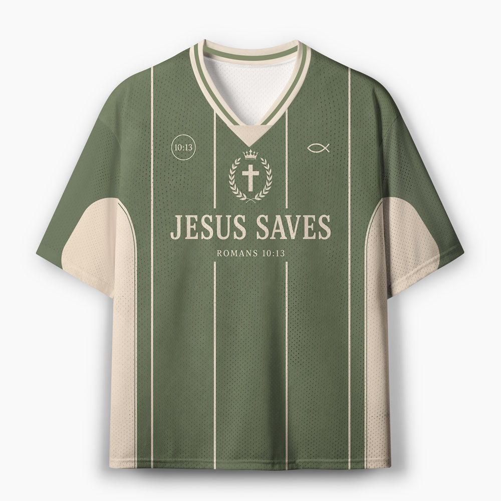Jesus Saves Christian Mesh Jersey