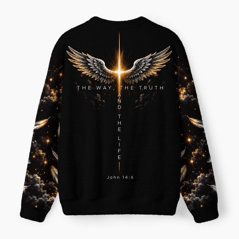 I Am The Way Christ Furry Christian Lightweight Sweater