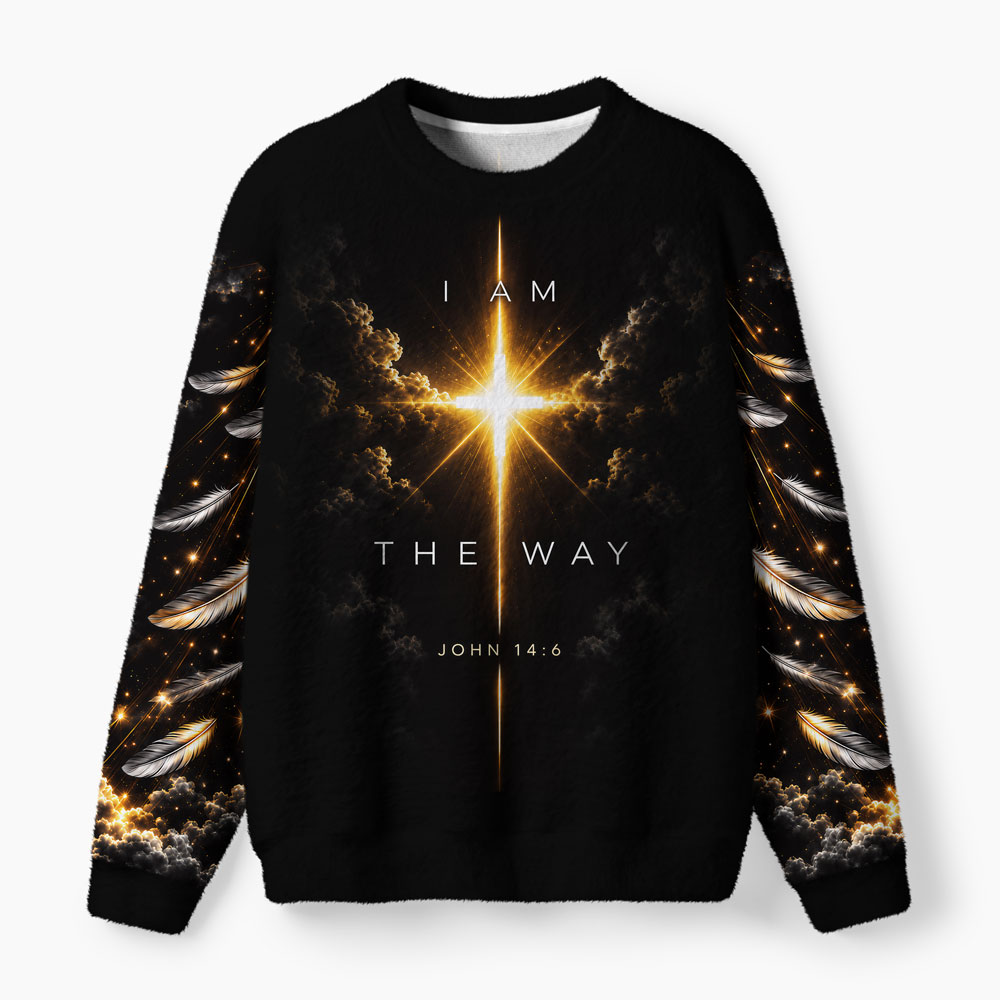 I Am The Way Christ Furry Christian Lightweight Sweater