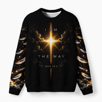 I Am The Way Christ Furry Christian Lightweight Sweater