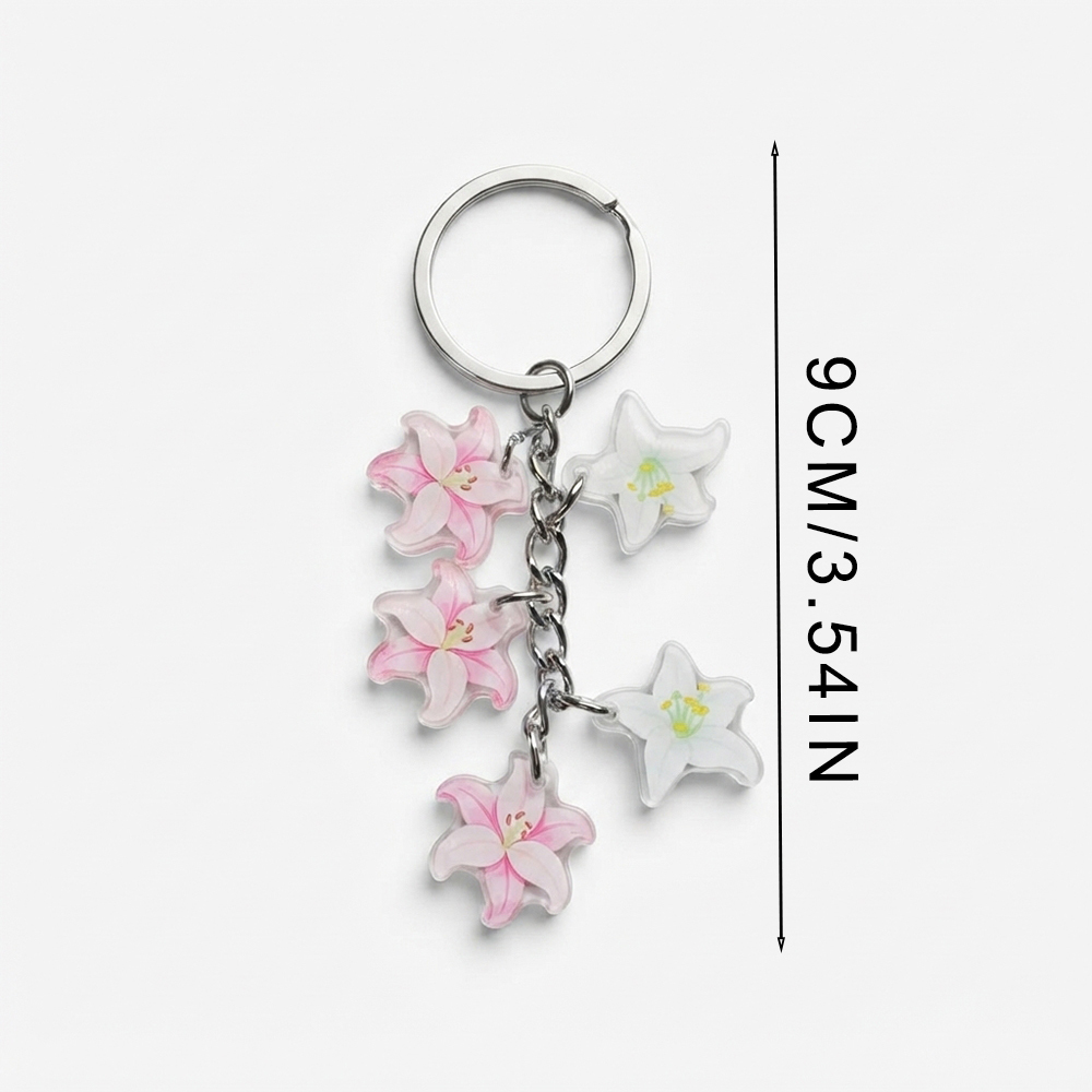 Consider the Lilies Acrylic Christian Keychain