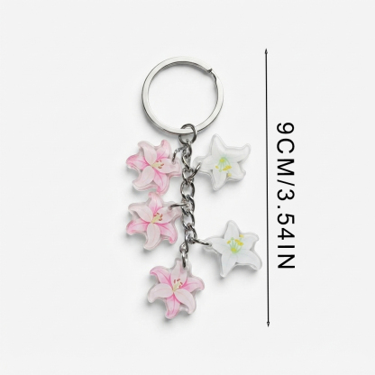 Consider the Lilies Acrylic Christian Keychain