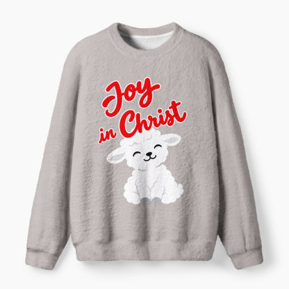 Joy In Christ Furry Christian Lightweight Sweater