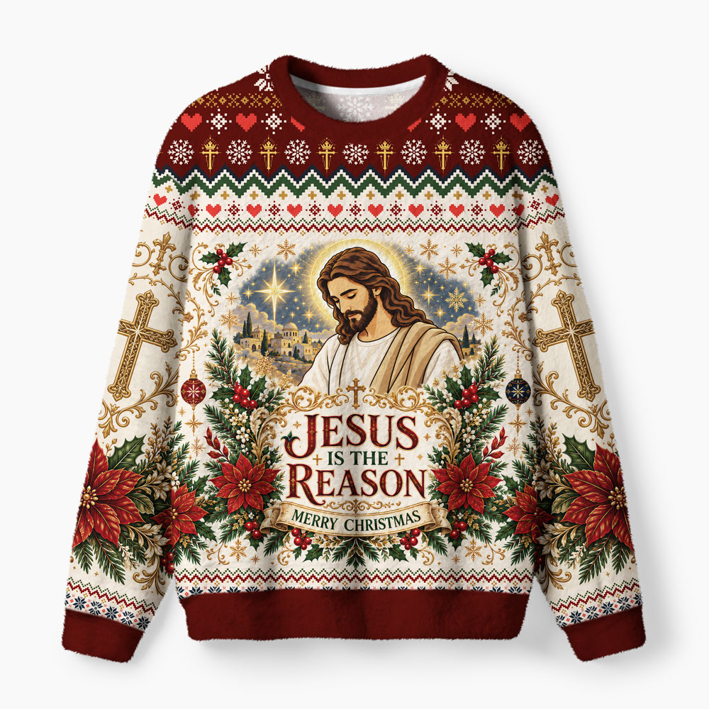 Personalized Jesus Is The Reason Christian Lightweight Sweater