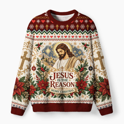 Personalized Jesus Is The Reason Christian Lightweight Sweater
