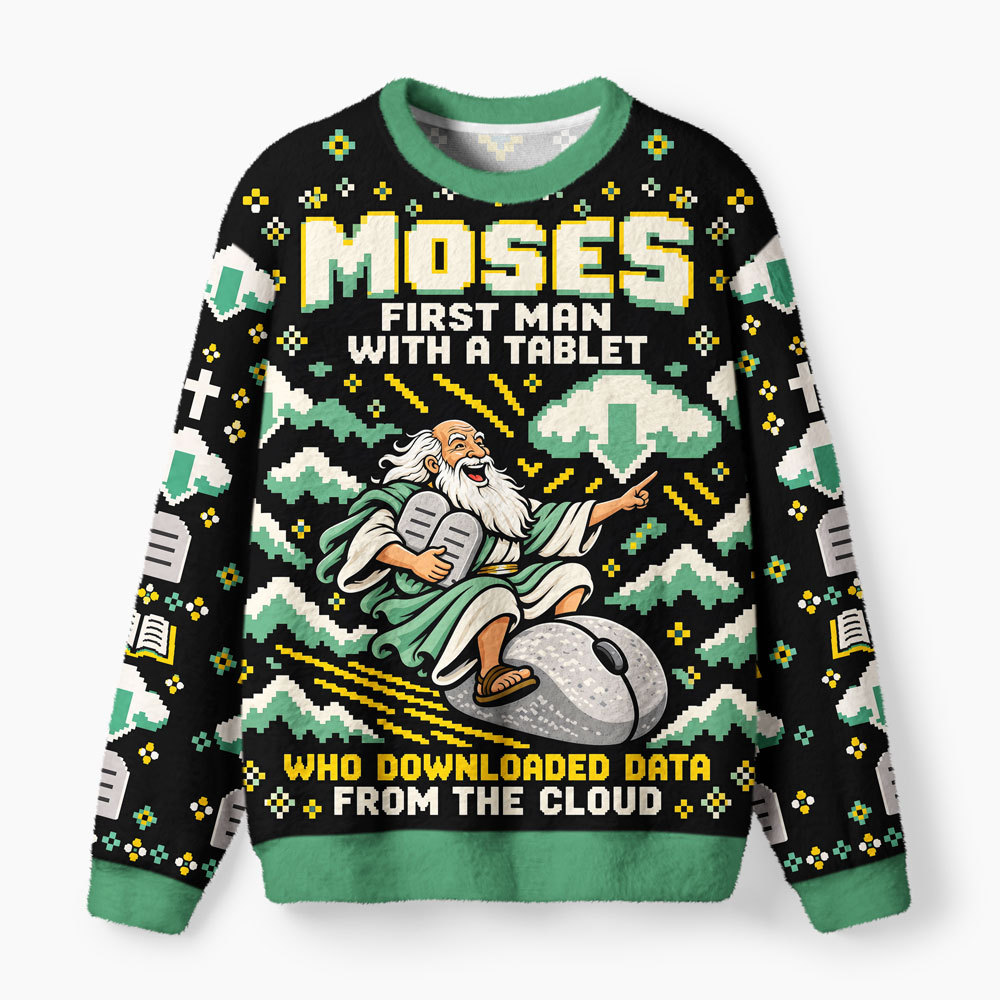 Moses First Man With A Tablet Christian Lightweight Sweater