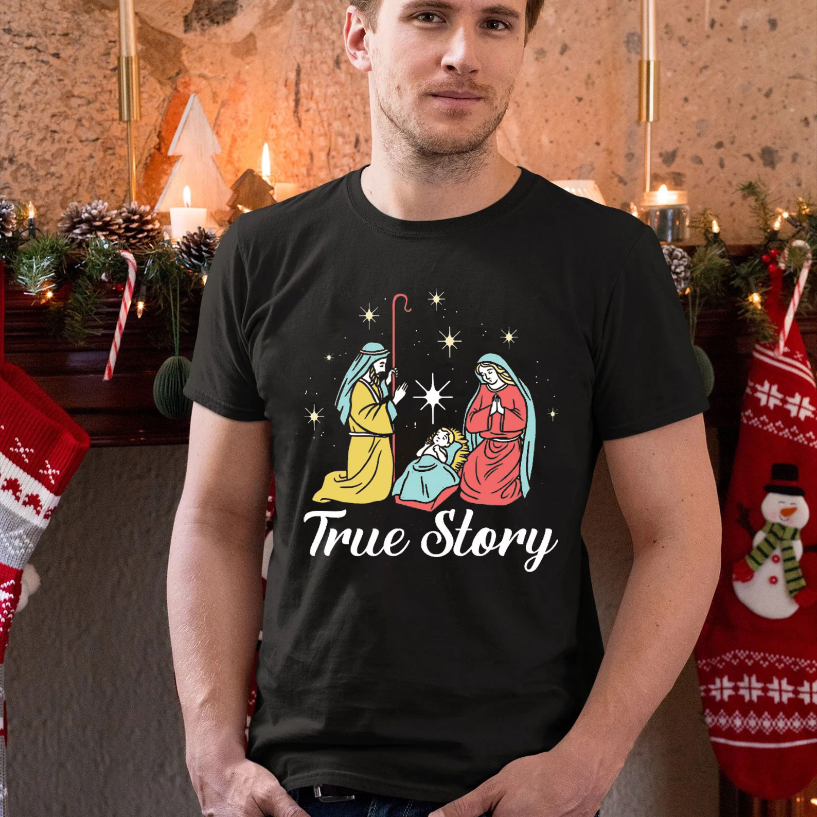 True Story Christian Christmas T-Shirt 