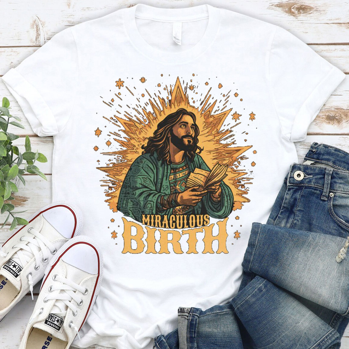 Miraculous Birth Christian T-Shirt
