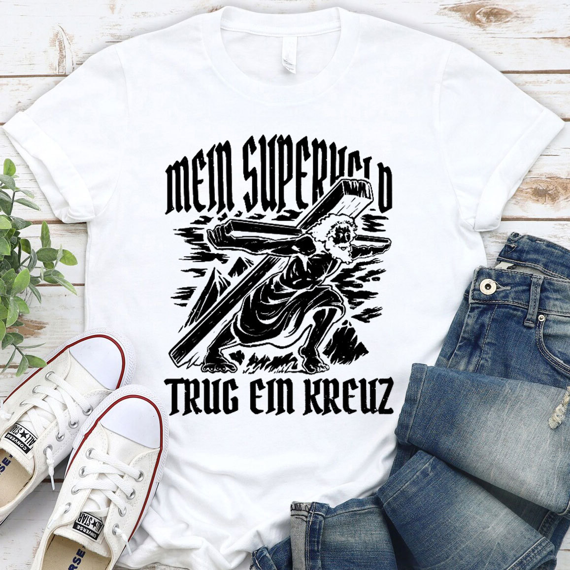 Jesus Carrying Cross Religious T-Shirt