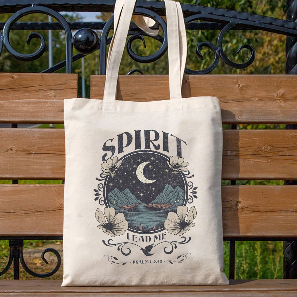 Spirit Lead Me Christian Canvas Tote Bag