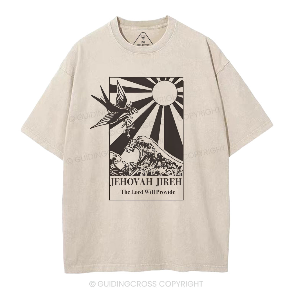 The Lord Will Provide Christian Washed T-Shirt