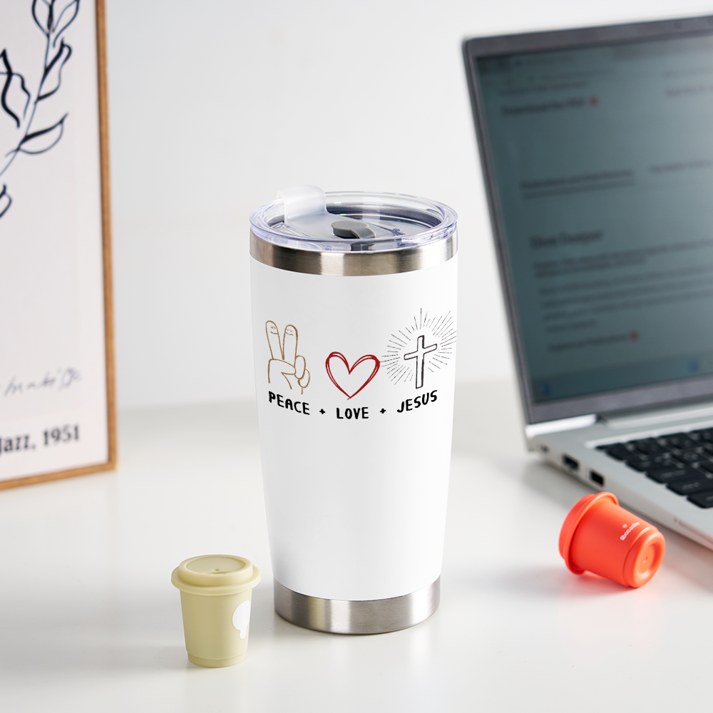 Personalized Peace Love Jesus Tumbler