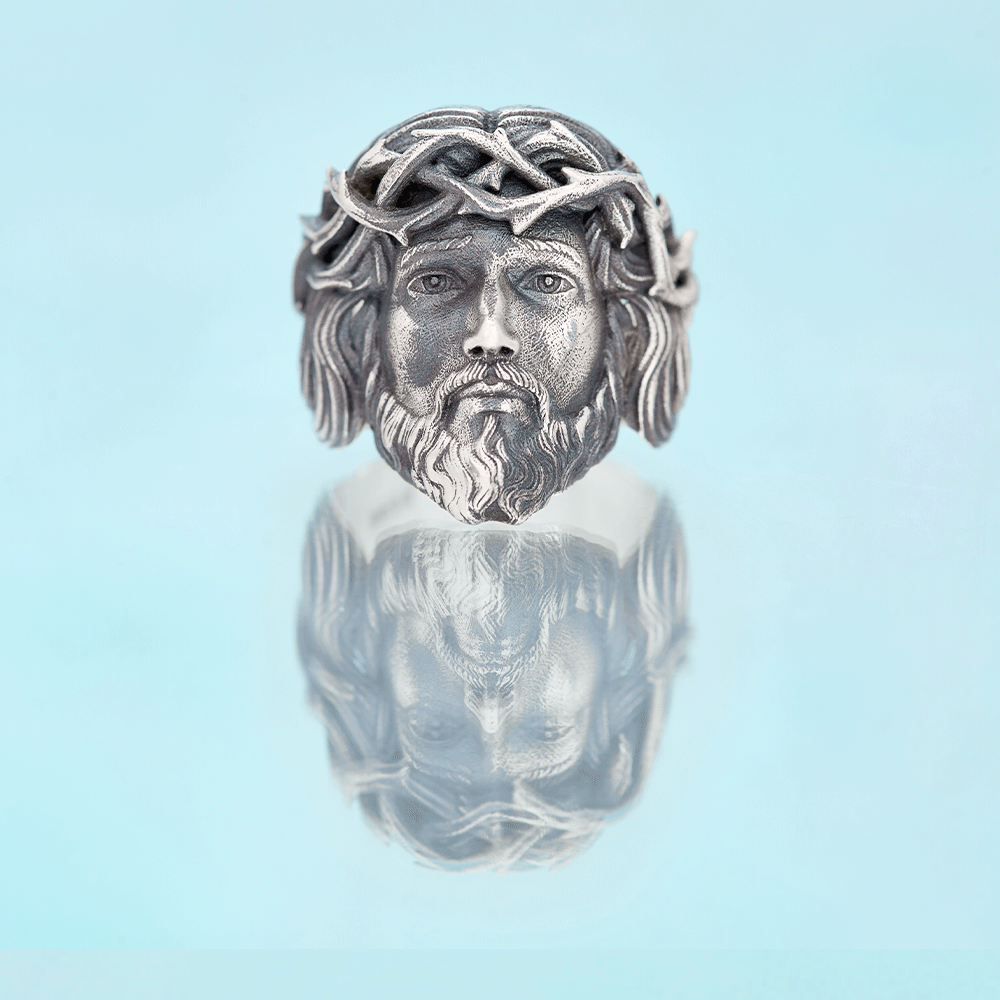 Jesus Christ Sterling Silver Ring