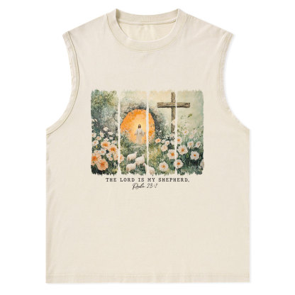 The Lord Is My Sheperd Christian Washed Tank Top
