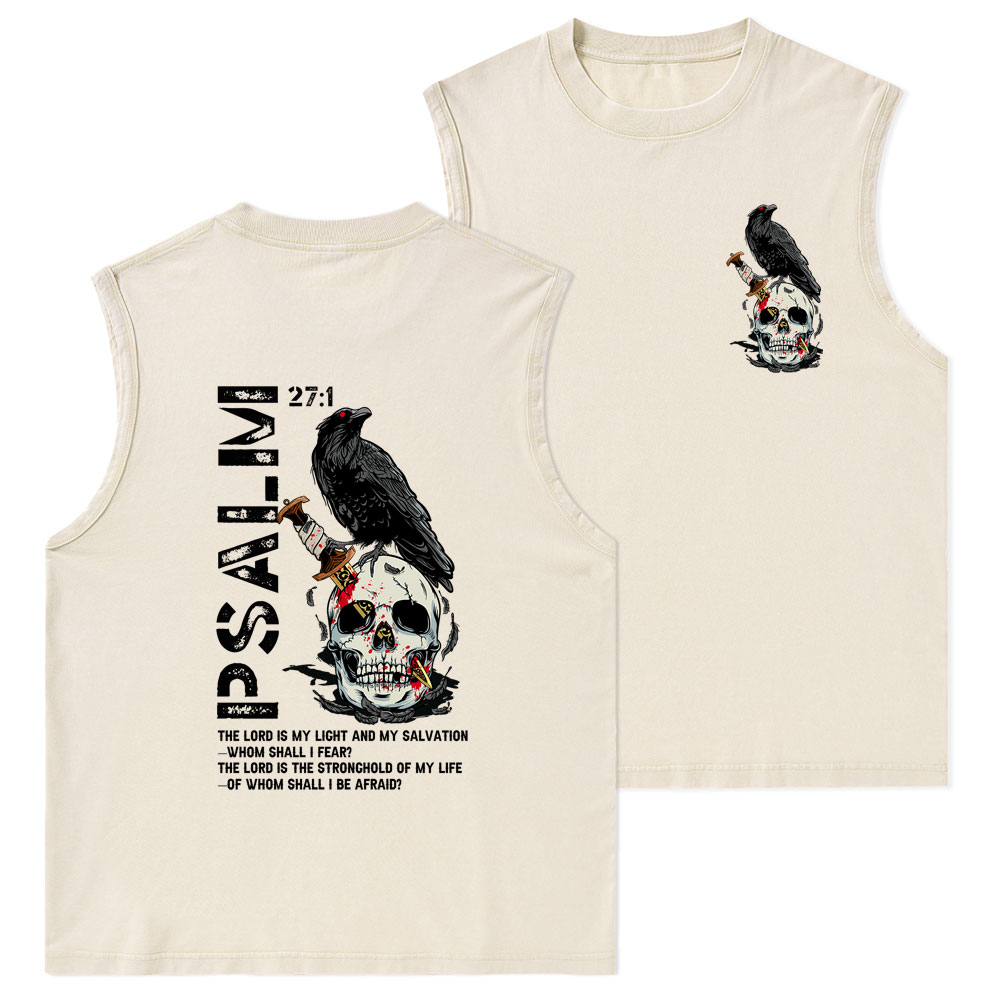 The Lord Is My Salvation Christian Washed Tank Top