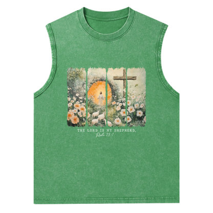 The Lord Is My Sheperd Christian Washed Tank Top