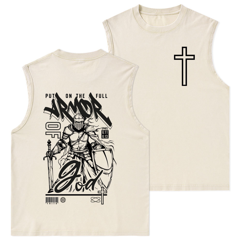 Armor Of God Christian Washed Tank Top