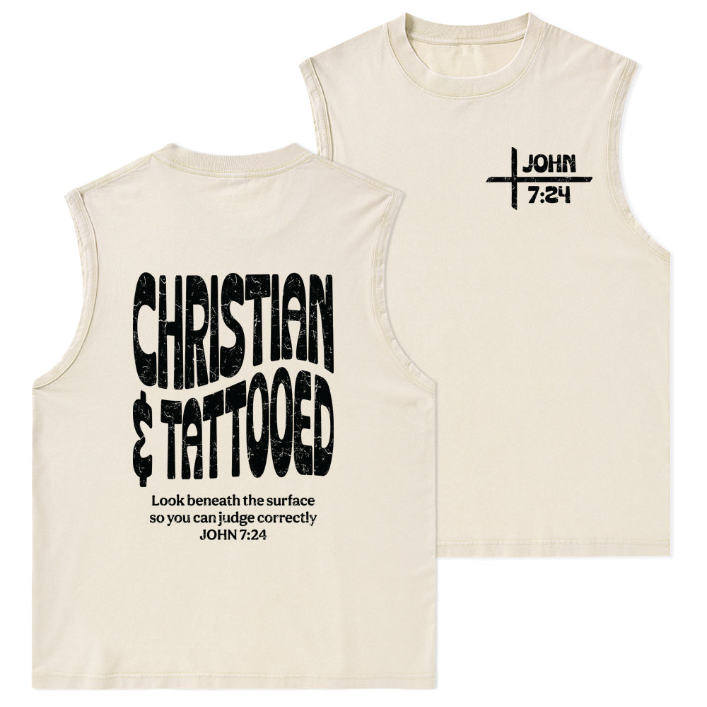 Christian & Tattooed Christian Washed Tank Top