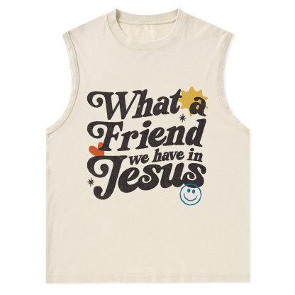 What Friend We Have In Jesus Christian Washed Tank Top