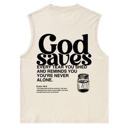 God Saves Christian Washed Tank Top