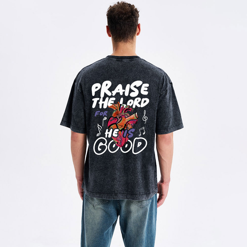 Praise The Lord Christian Washed T-Shirt
