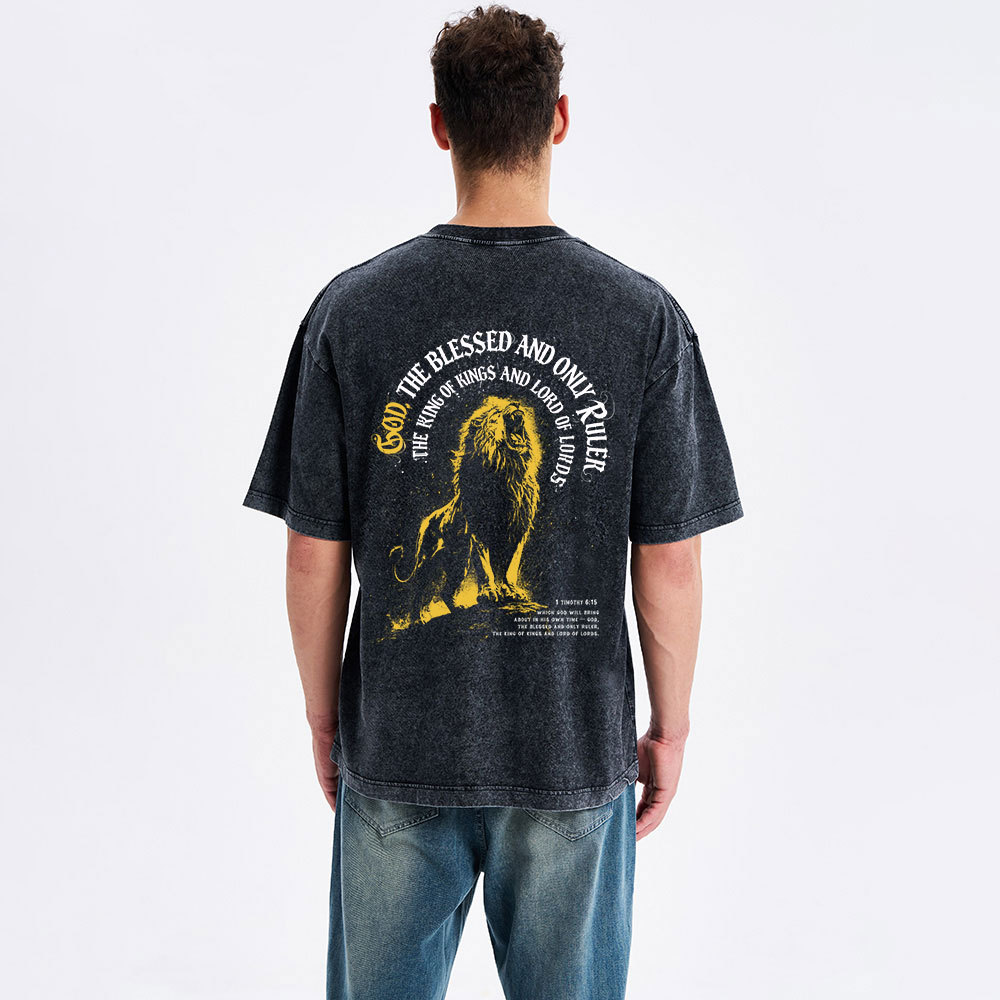 God The Blessed And Only Ruler Christian Washed T-Shirt