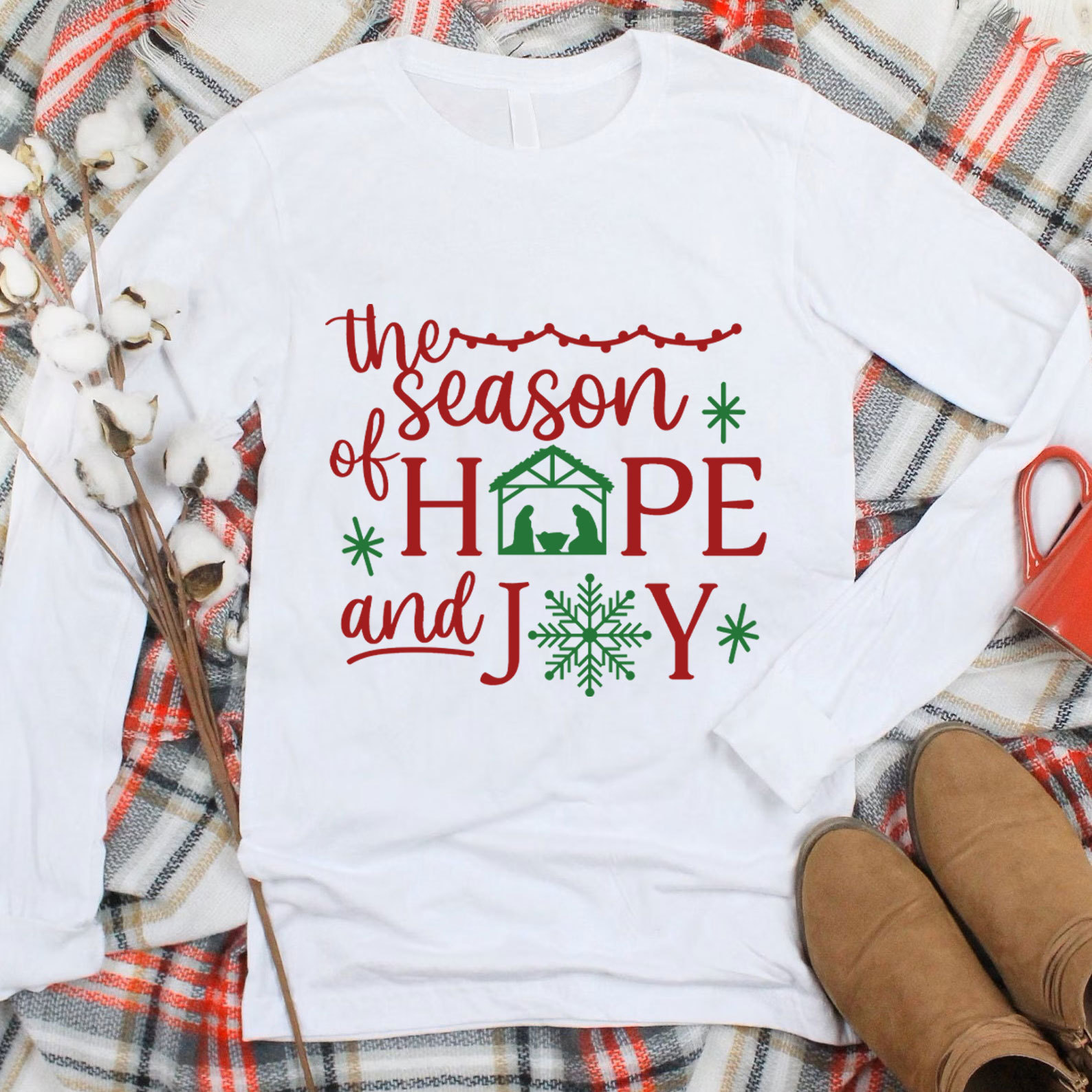 The Season Of Hope And Joy Christian Long Sleeve T-Shirt