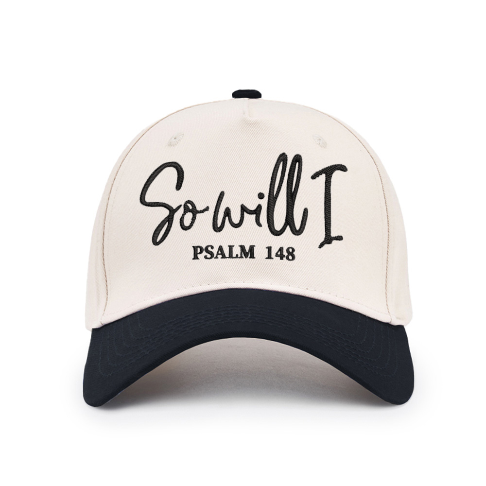 So Will I Christian Color Block Hat