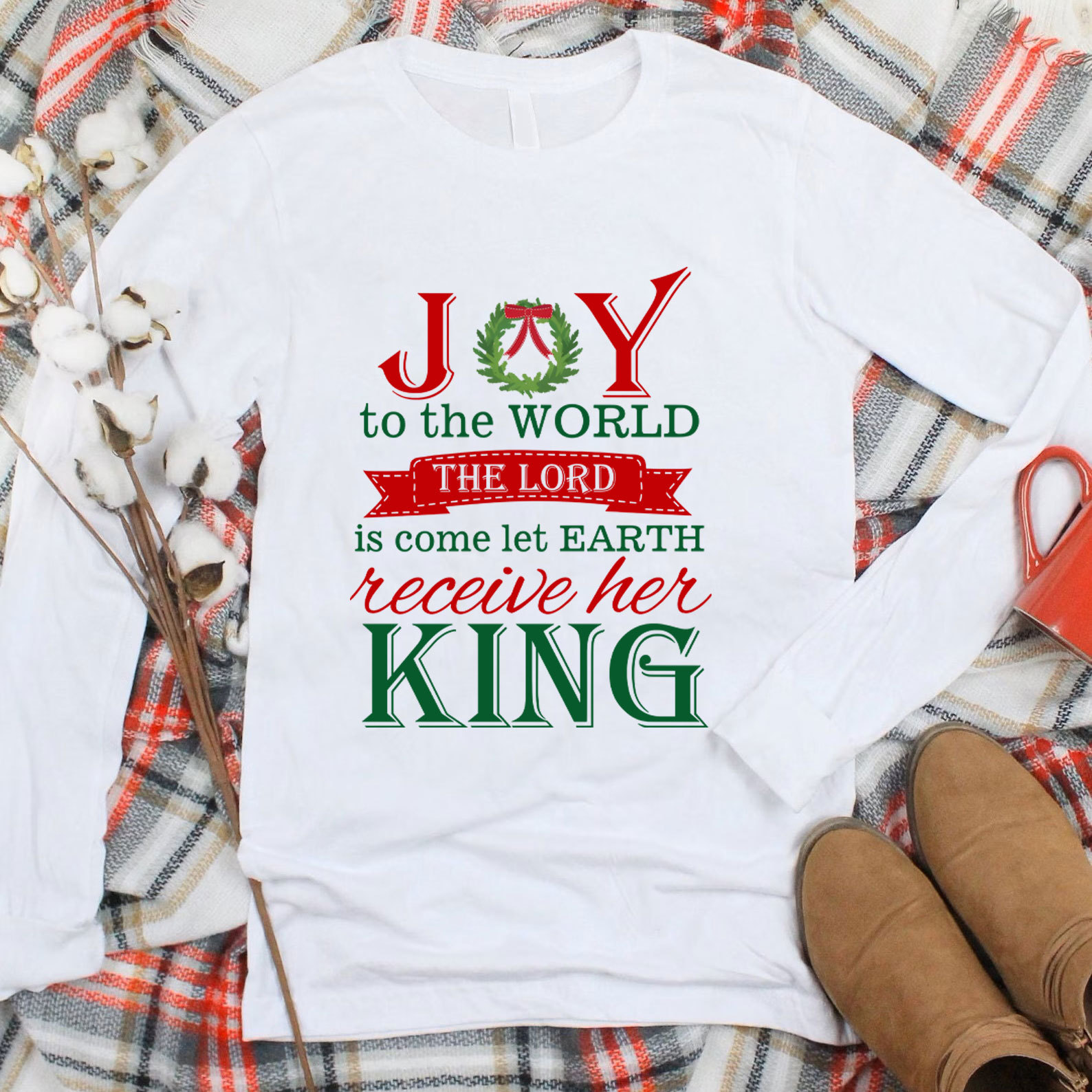 Joy To The World Christian Long Sleeve T-Shirt