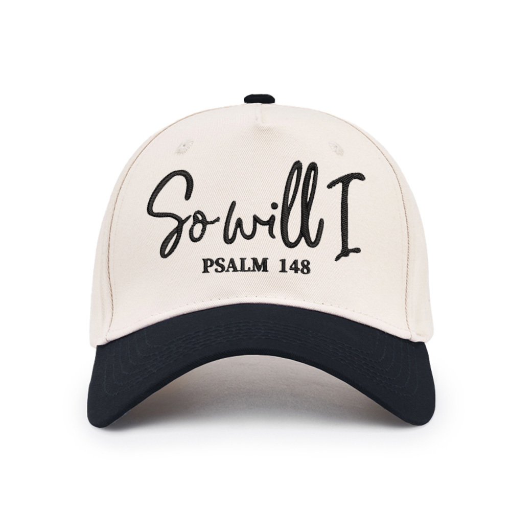 So Will I Christian Color Block Hat