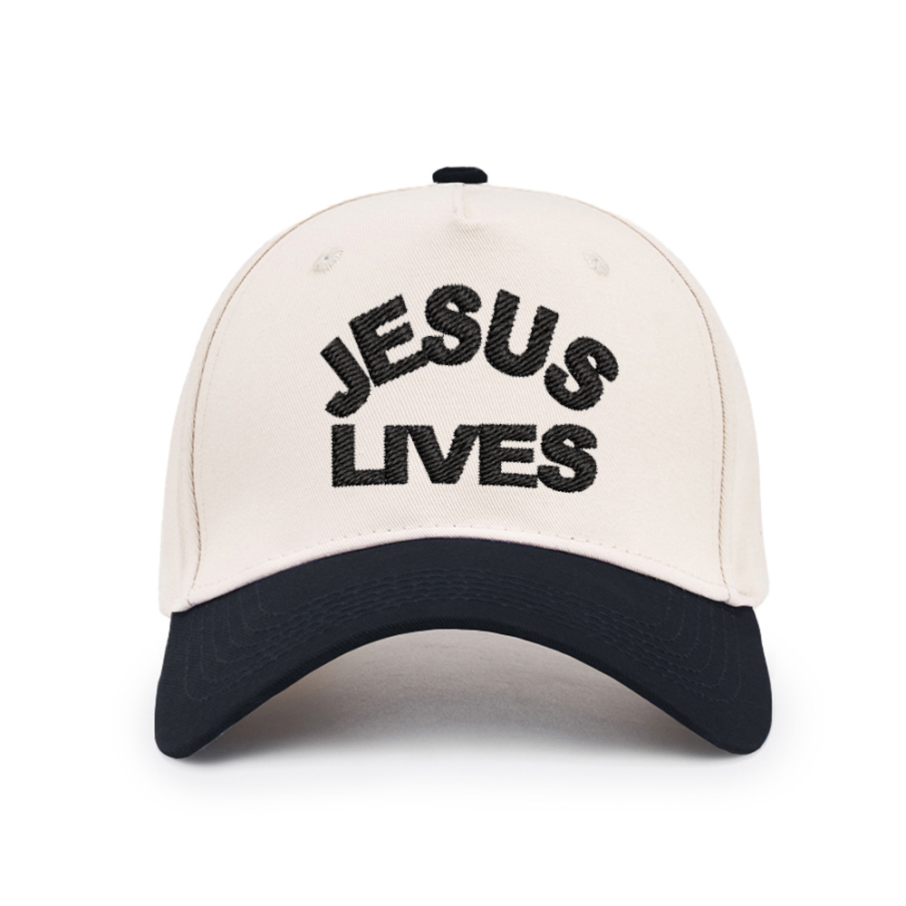 Jesus Lives Christian Color Block Hat