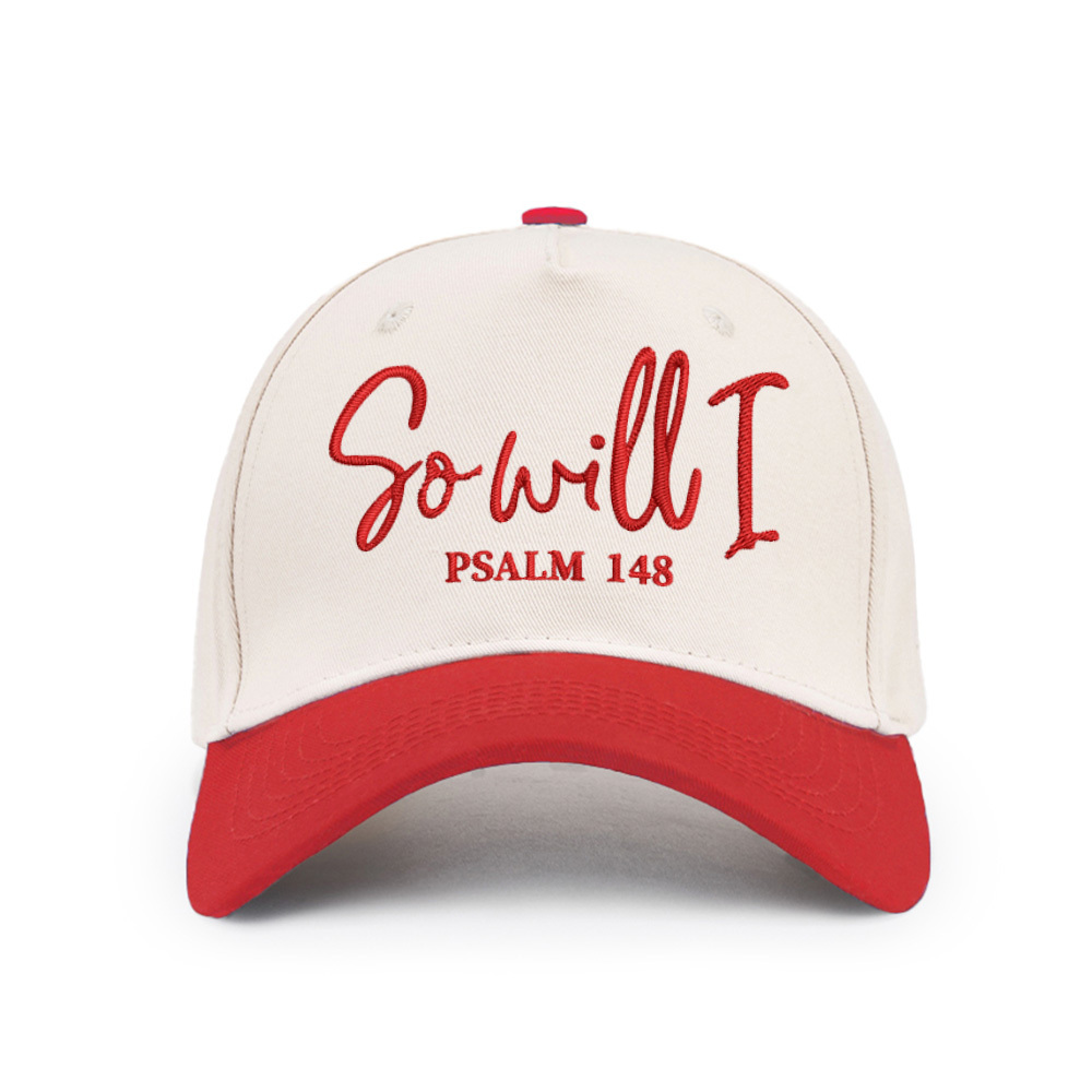 So Will I Christian Color Block Hat