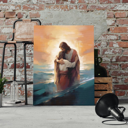 Sheltered By His Grace Christian Canvas Wall Art